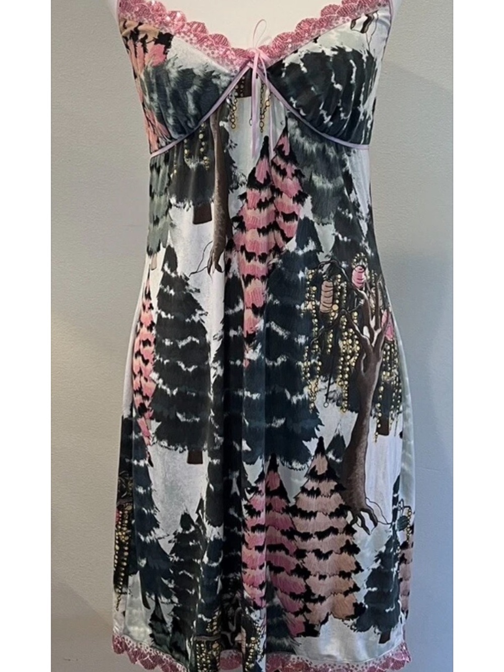Peter Alexander Pink, Black & White Forest Print Chemise